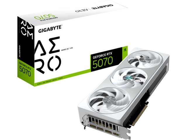 Видео карти GIGABYTE GeForce RTX 5070 AERO OC 12G