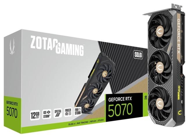 Видео карти ZOTAC GAMING GeForce RTX 5070 SOLID 12GB
