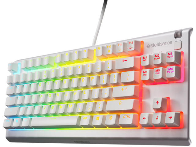 Клавиатури SteelSeries Apex 3 TKL White - Quiet Switch UK Layout