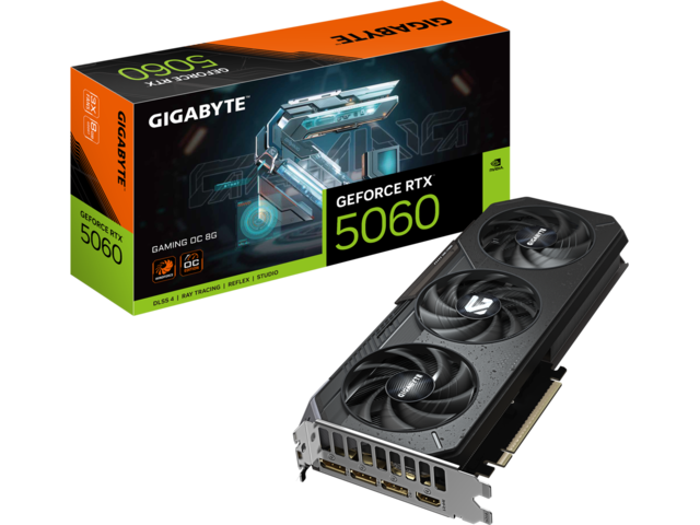 Видео карти GIGABYTE GeForce RTX 5060 GAMING OC 8G