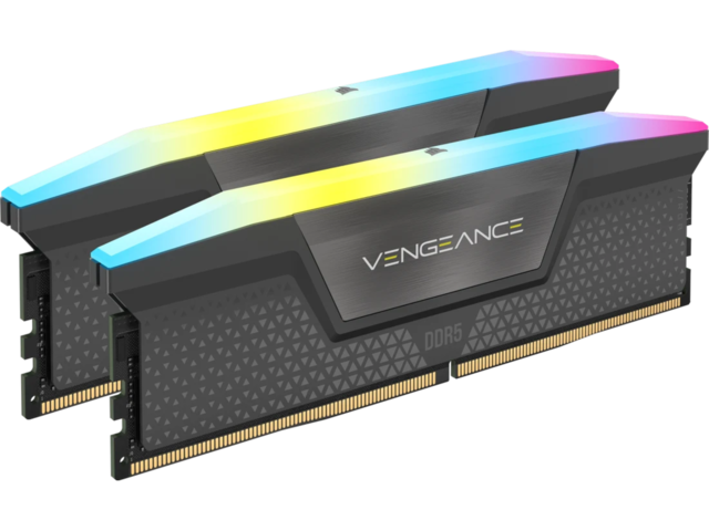 Оперативна памет 32GB (2x16GB) DDR5 6400 MT/s Corsair VENGEANCE RGB Grey