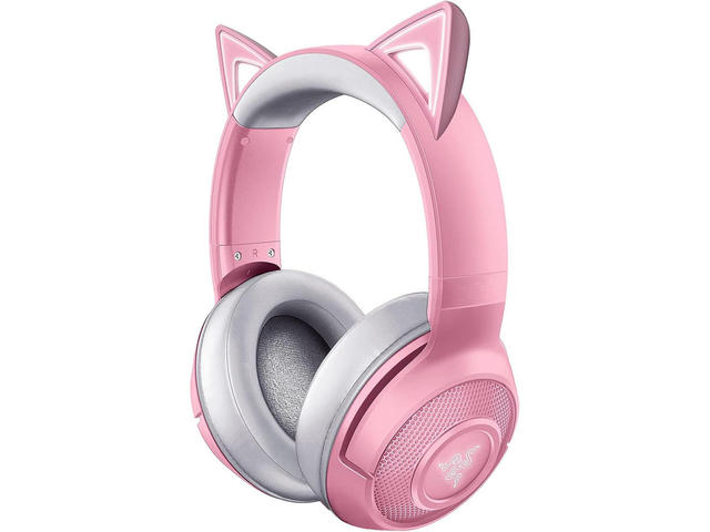 Слушалки Razer Kraken Kitty V2 BT, Quartz Ed - с нарушена опаковка