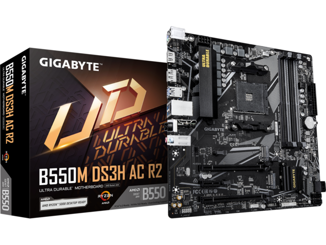 Дънни платки GIGABYTE B550M DS3H AC R2