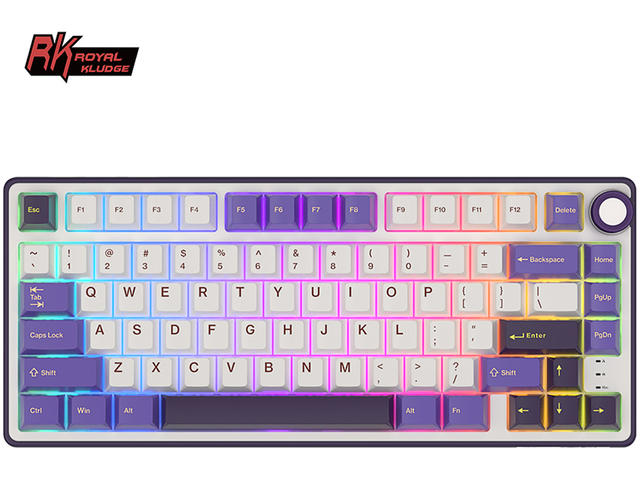 Клавиатури Royal Kludge R75 Blackberry Mousse, K silver switch