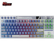 Клавиатури Royal Kludge RK M87 Ocean Blue, Cream switch