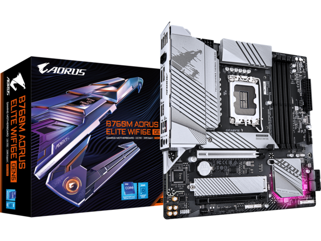 Дънни платки GIGABYTE B760M AORUS ELITE WIFI6E GEN5
