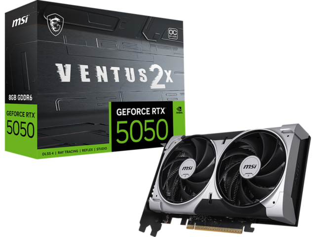 Видео карти MSI GeForce RTX 5050 8G VENTUS 2X OC