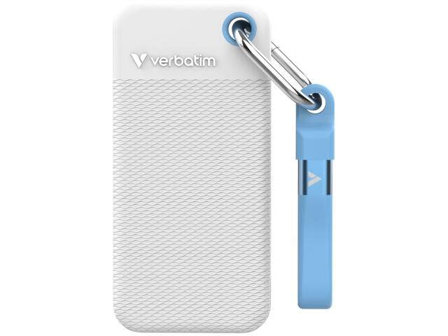 Външни SSD 2TB Verbatim Pocket SSD White/Light Blue