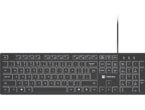 Клавиатури Natec Keyboard Herring Glow US, White Backlight