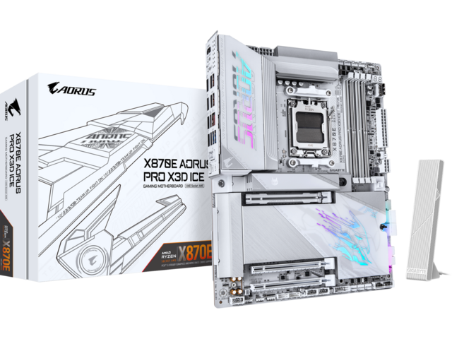 Дънни платки GIGABYTE X870E AORUS PRO X3D ICE