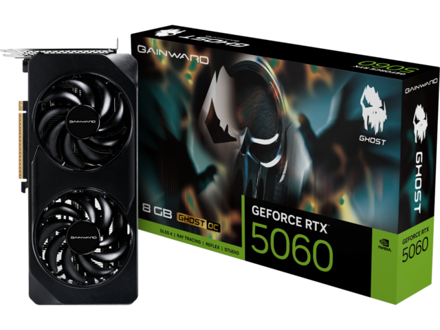 Видео карти Gainward GeForce RTX 5060 Ghost OC 8GB