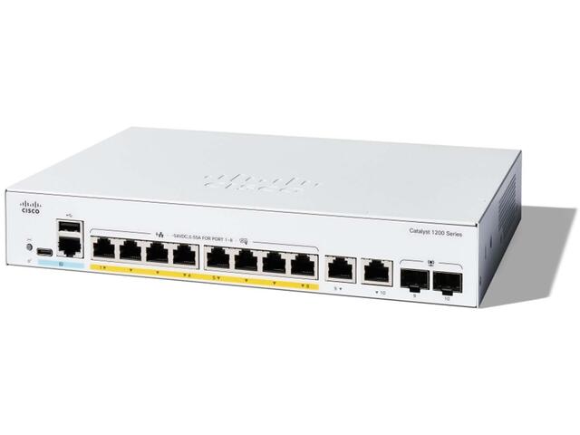 Мрежово оборудване Cisco Catalyst 1200 8-port GE, PoE, Ext PS