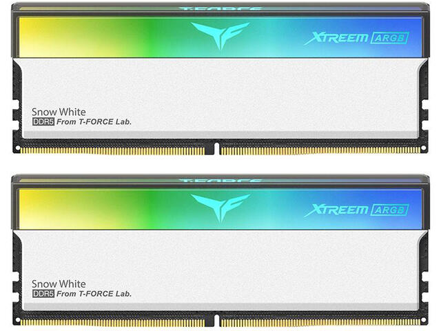 Оперативна памет 32GB (2x 16GB) DDR5 6000 MT/s Team Group T-Force XTREEM ARGB - White