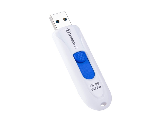USB памети 128GB Transcend JetFlash 790, USB 3.1, в бяло