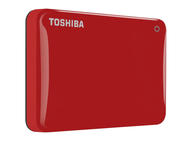 Външни HDD 500GB Toshiba Canvio Connect II, червен