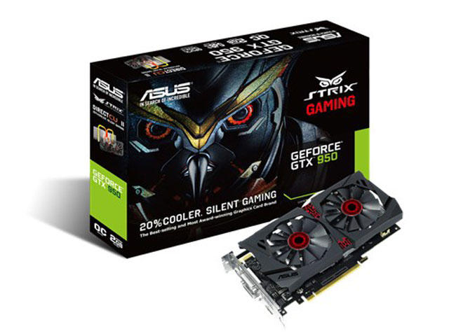 Видео карти Asus GeForce GTX 950 STRIX-GTX950-DC2OC-2GD5