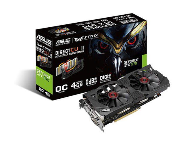 Видео карти Asus GeForce GTX 970 STRIX-GTX970-DC2OC-4GD5