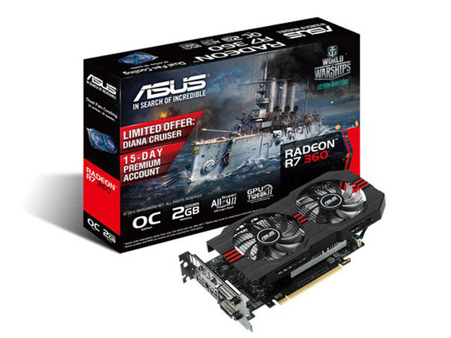 Видео карти ASUS AMD Radeon R7 360-OC-2GD5-V2